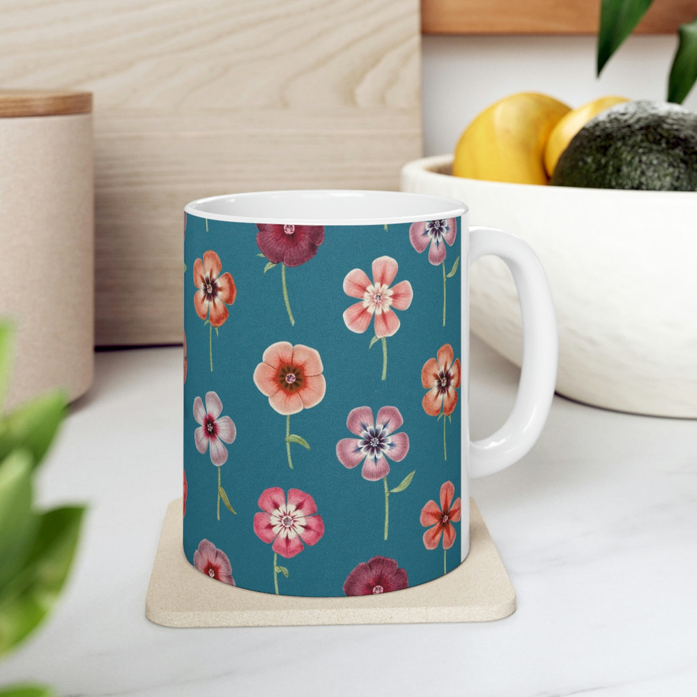 Floral Coffee Mug Flower Patterned Mug Floral Mug Garden Mug Dainty Flower Mug Wildflower Coffee Mug Feminine Coffee Mug 7.jpg