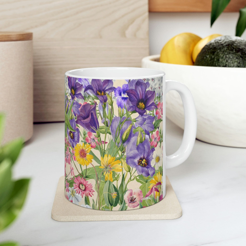 Floral Coffee Mug Flower Patterned Mug Floral Mug Garden Mug Dainty Flower Mug Wildflower Coffee Mug Feminine Coffee Mug 9.jpg