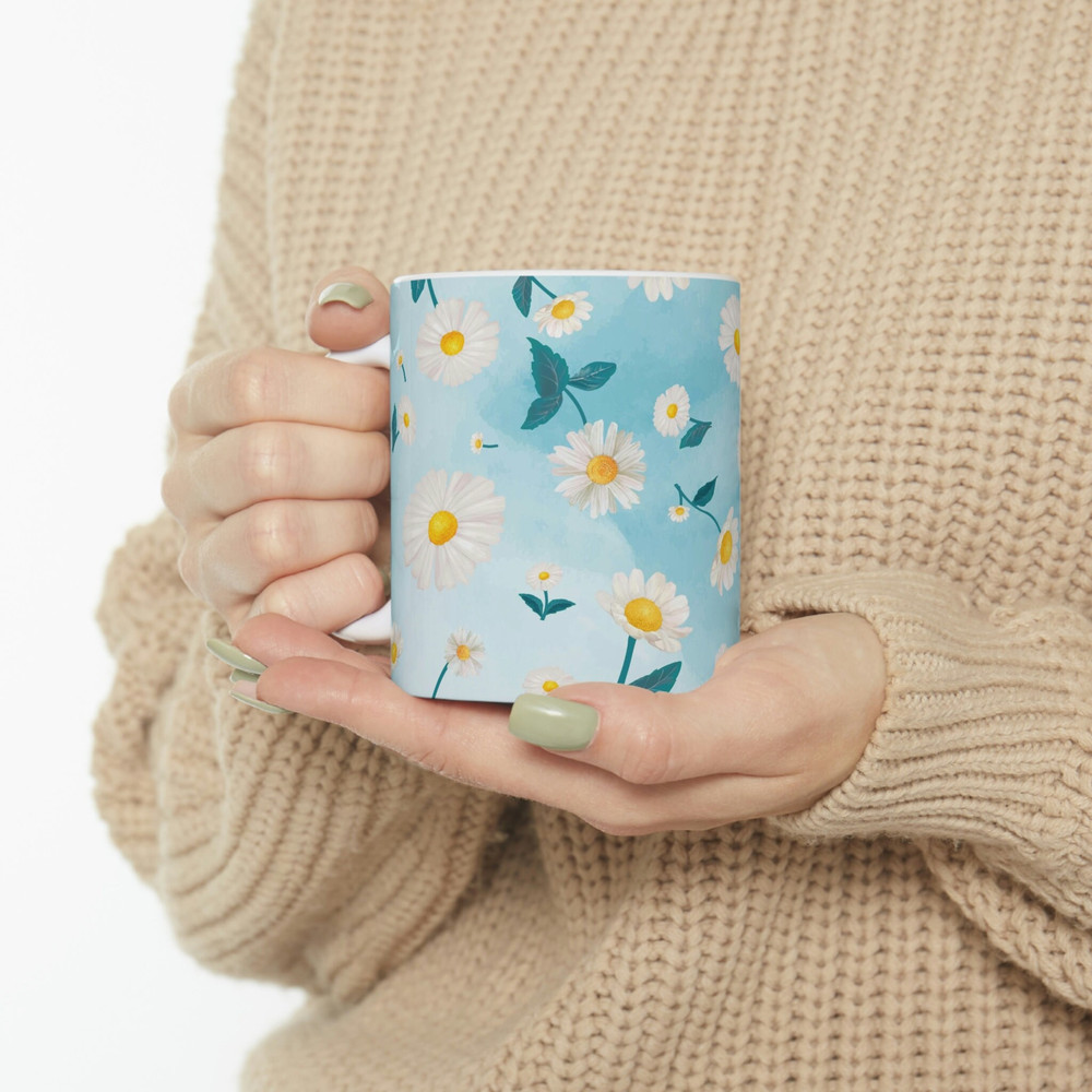 Floral Coffee Mug Flower Patterned Mug Floral Mug Garden Mug Dainty Flower Mug Wildflower Coffee Mug Feminine Coffee Mug 105.jpg
