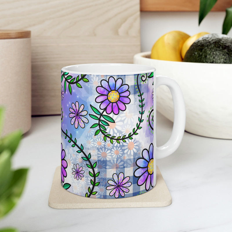 Floral Coffee Mug Flower Patterned Mug Floral Mug Garden Mug Dainty Flower Mug Wildflower Coffee Mug Feminine Coffee Mug 119.jpg