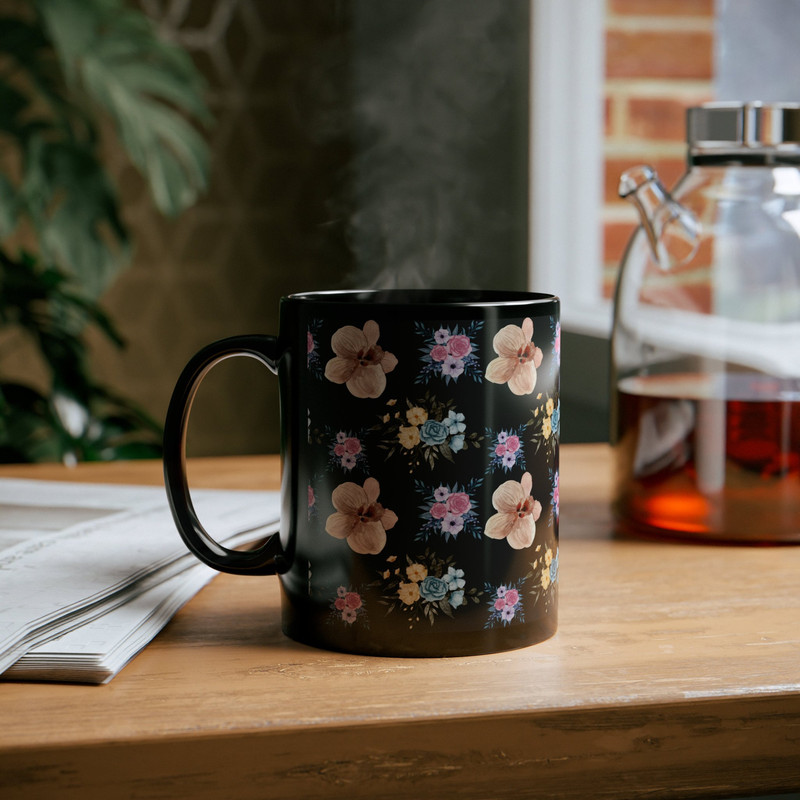 Floral Coffee Mug Flower Patterned Mug Floral Mug Garden Mug Dainty Flower Mug Wildflower Coffee Mug Feminine Coffee Mug 151.jpg