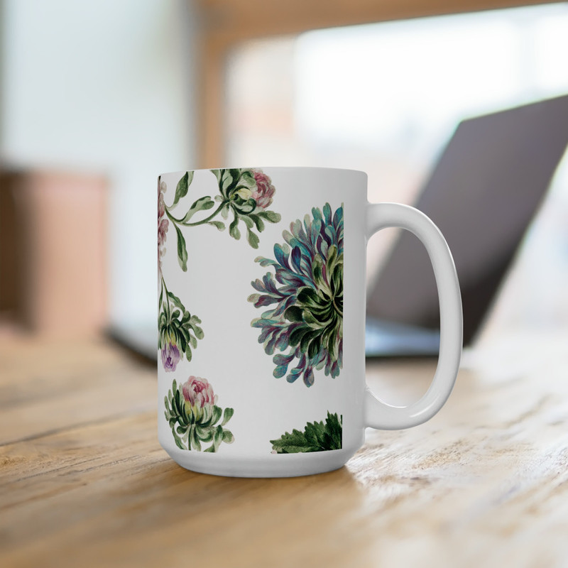 Floral Coffee Mug Flower Patterned Mug Floral Mug Garden Mug Dainty Flower Mug Wildflower Coffee Mug Feminine Coffee Mug 83.jpg