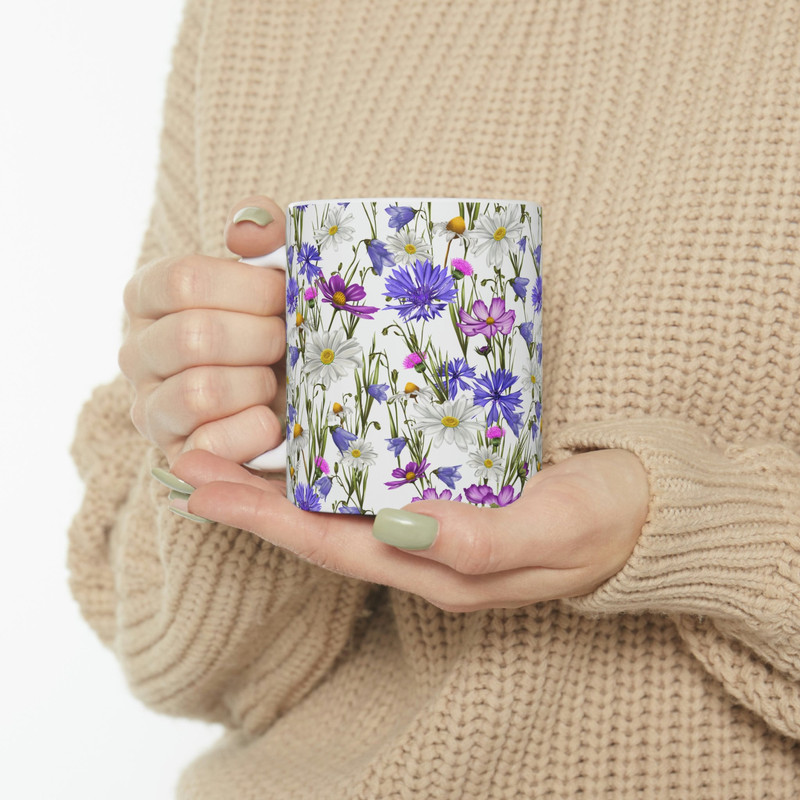 Floral Coffee Mug Flower Patterned Mug Floral Mug Garden Mug Dainty Flower Mug Wildflower Coffee Mug Feminine Coffee Mug 9.jpg