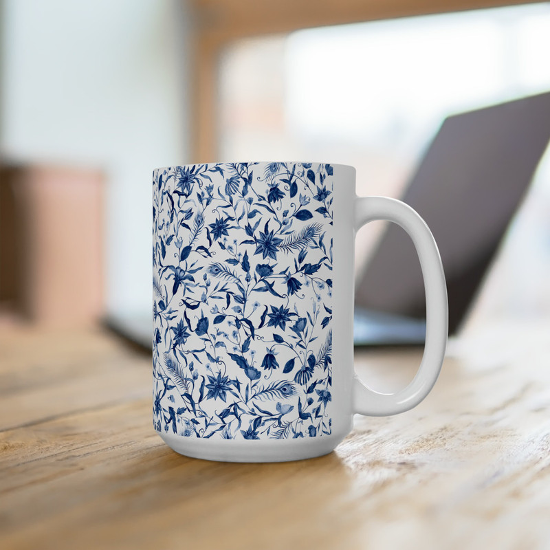 Floral Coffee Mug Flower Patterned Mug Floral Mug Garden Mug Dainty Flower Mug Wildflower Coffee Mug Feminine Coffee Mug 90.jpg