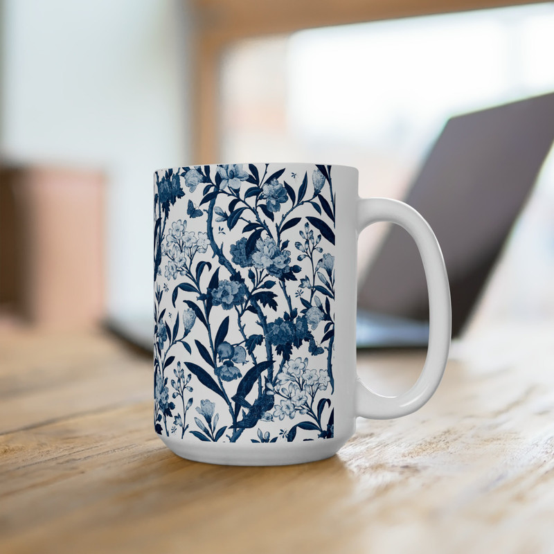 Floral Coffee Mug Flower Patterned Mug Floral Mug Garden Mug Dainty Flower Mug Wildflower Coffee Mug Feminine Coffee Mug 95.jpg