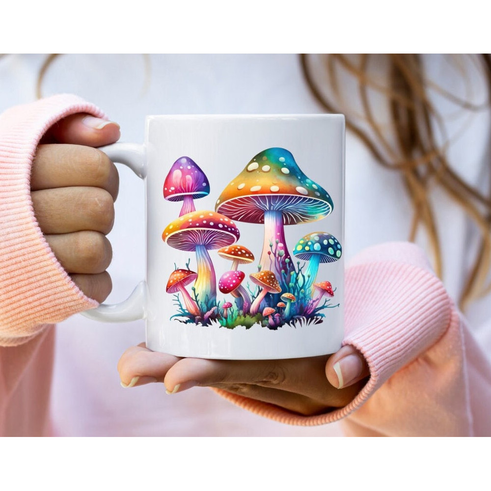 Mushroom Mug Mushroom Coffee Mug Mushroom Ceramic Mug Cottagecore Mug Mushroom Lover Gift Mushroom Pattern Mug Fungi Mug 1.jpg
