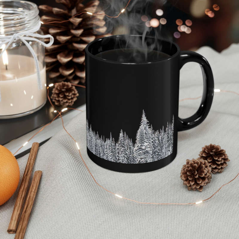 Tree Mug Tree Coffee Mug Tree Lover Mug Nature Lover Mug Mug with Trees Forest Mug Ceramic Tree Mug Woodland Forest Mug 8.jpg