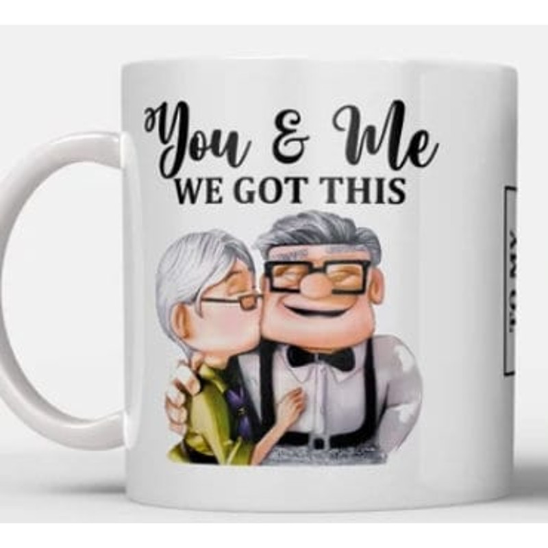 Old Couple Mugs, To My Husband, You & Me We Got This, Carl Ellie Couple, Wedding Anniversary Gift, Gift For Him, Remember When, Father's Day 1.jpg