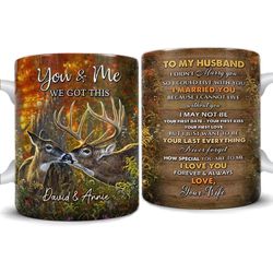 personalized couple deer mug to my husband we got this