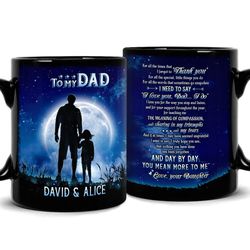 personalized father and daughter mug to my dad