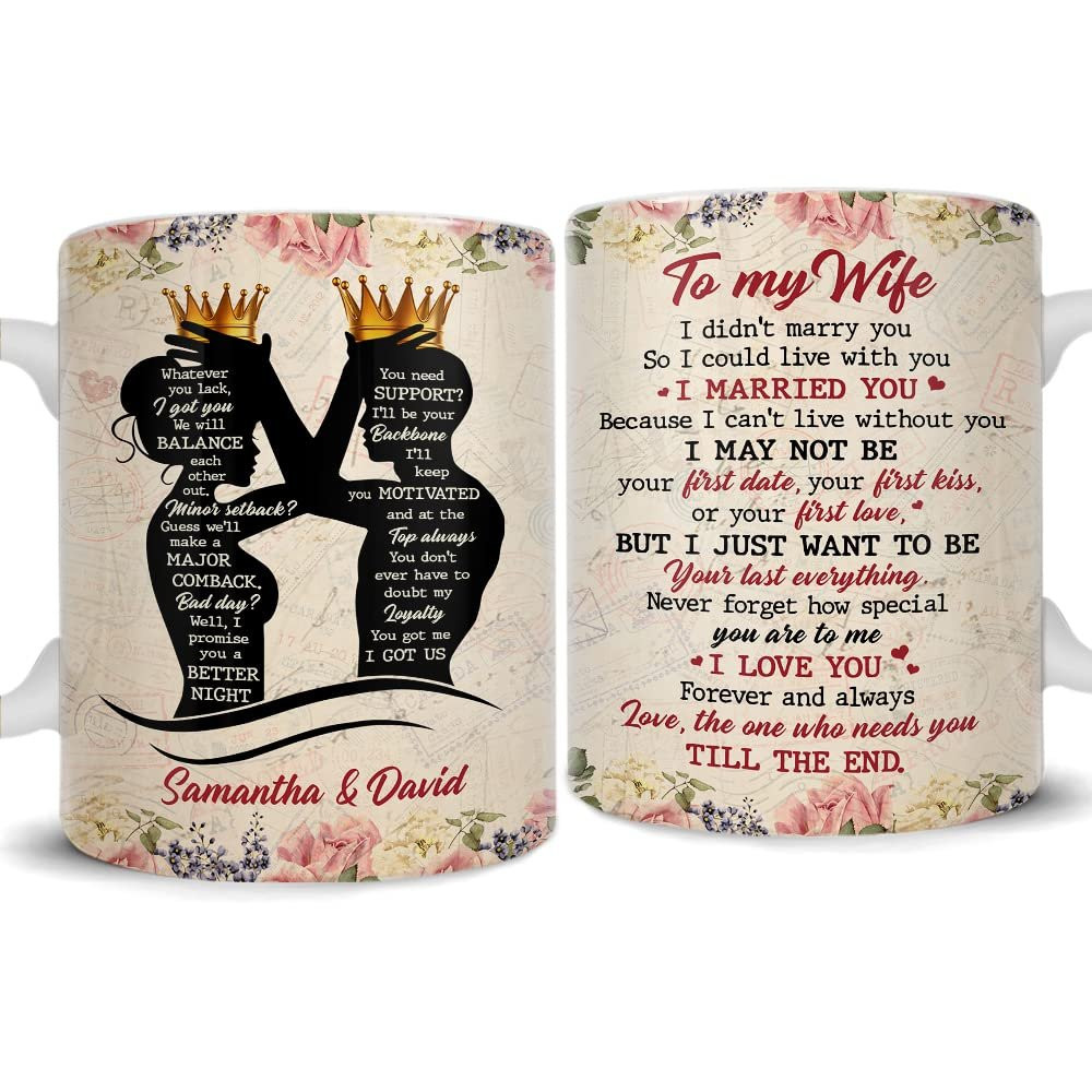 Personalized Mug To My Wife Vintage Roses.jpg