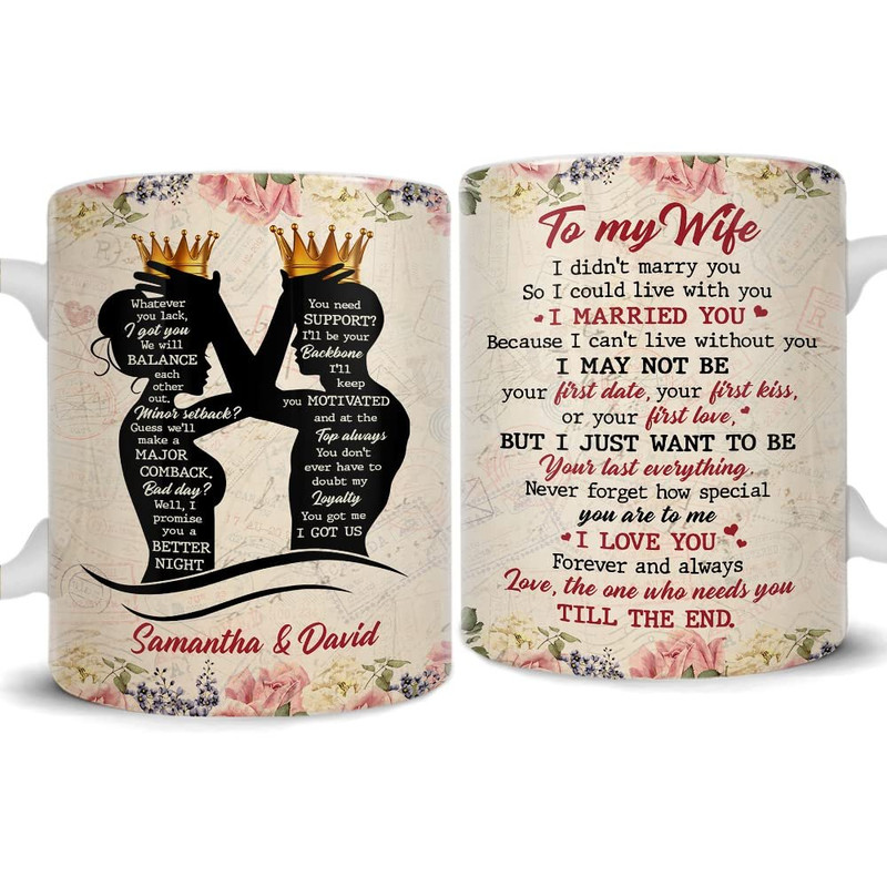 Personalized Mug To My Wife Vintage Roses.jpg