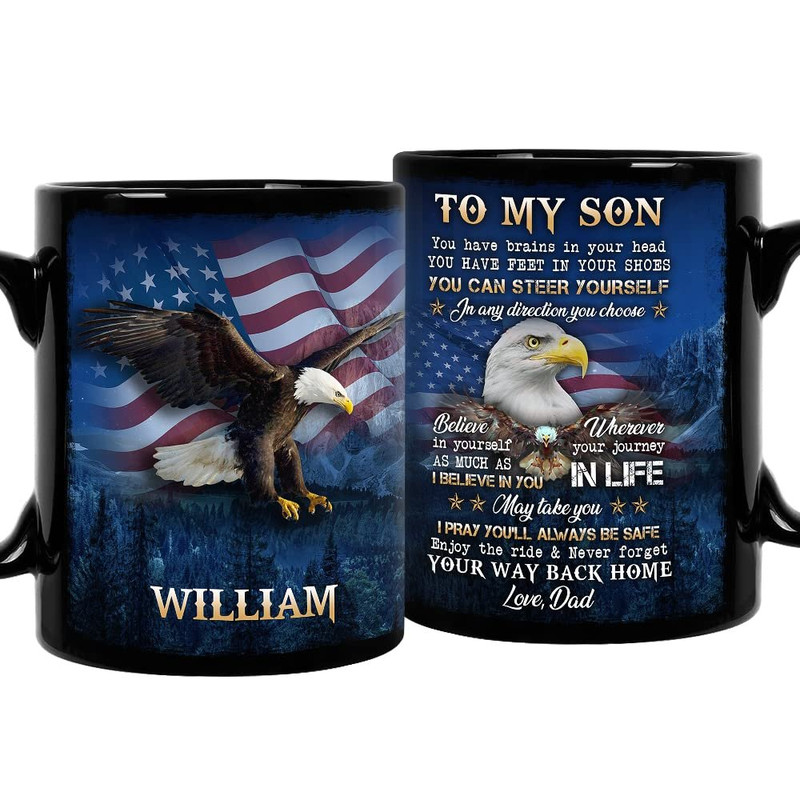 Personalized To My Son Mug Eagle American Flag From Dad.jpg