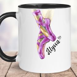 ballerina mug, personalized ballet mug, gift for ballerina, custom ballerina gift, gift for dancer, gift for dance teach