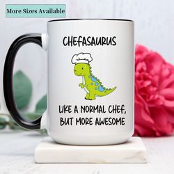 chef mug, chefasaurus, like a normal chef but more awsome,chef gifs, gift for chef,chef coffee cup,gift for her,gift for