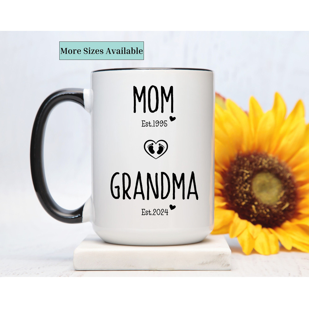 Mom pregnancy annoucement mug,Grandma mug gift,promoted to grandma,grandma coffee mug,grandmother mug gift,mothers day gift,Christmas gift.jpg