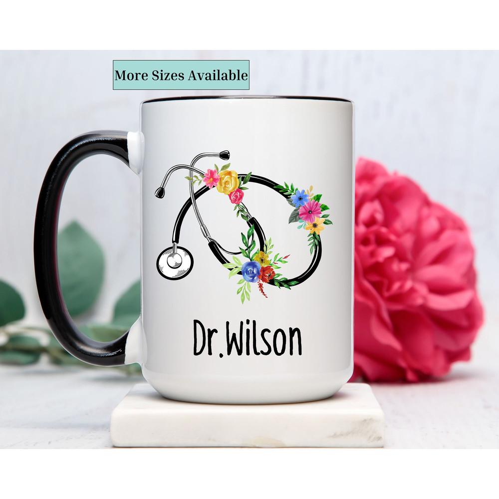 Personalized Doctor Mug, Custom Doctor Stethoscope Coffee mug, Gifts for Doctor, Dr gifts , Doctor Graduation, Doctor Appreciation, DR Mug.jpg