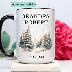 personalized grandpa mug,custom grandpa winter snow coffee cup,gift for grandpa,grandpa gifts ets,fathers day gift,grand