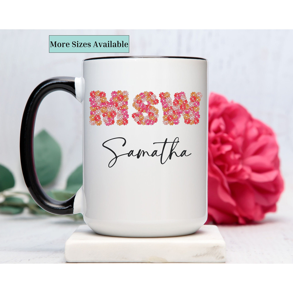 Personalized MSW graduation gift mug,custom social worker coffee mug,Social Work Graduation Gift,Master social worker gift,thank you gift.jpg