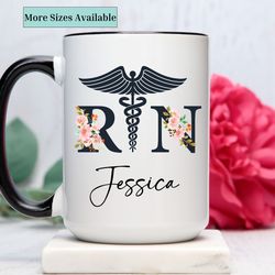 personalized rn mug,custom nurse cup,registered nurse mug,nurse gifts, gifts for nurse,nurse graduation gift,nurse appre