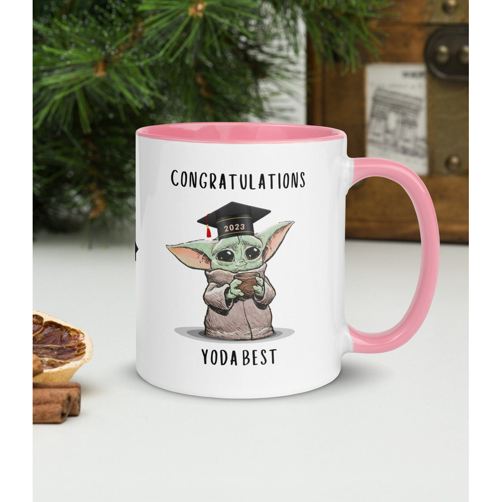 2023 graduation congratulations mug - Yoda best graduate mug - Yoda mug - Star Wars inspired - congratulations - degree success - exam pass.jpg