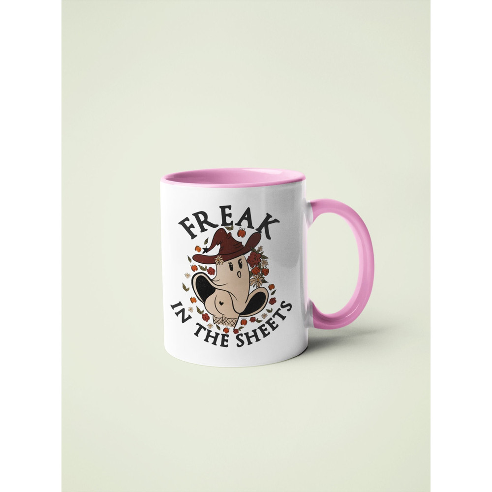 Freak in the Sheets Ceramic Mug - Halloween Mug - Halloween Gift - Gift For Her - Spooky Mug - Funny Halloween Mug - Halloween Gift.jpg