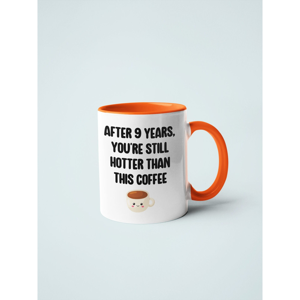 Pottery Anniversary Ceramic Mug - 9th Anniversary Gift - Anniversary Gift for Him - Anniversary gift for Her - Anniversary present - Novelty.jpg