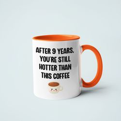 pottery anniversary ceramic mug - 9th anniversary gift - anniversary gift for him - anniversary gift for her - anniversa