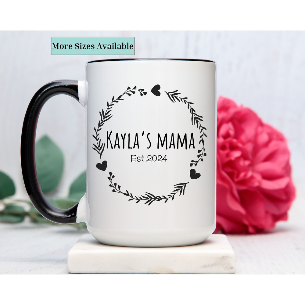 Custom mama mug,personalzied cup for new mom,new mom gift,christmas gift for mom,mothers day gift,mom est,pregnancy reveal,baby shower gift.jpg