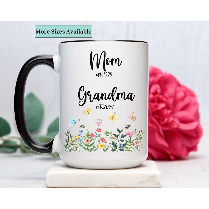 Mom pregnancy annoucement mug,Grandma mug gift,promoted to grandma,grandma coffee mug,grandmother mug gift,mothers day gift,Christmas gift 1.jpg