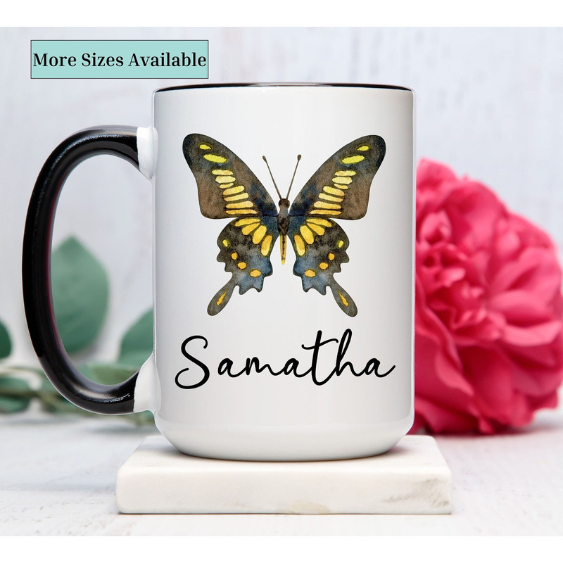 Personalized butterfly mug,Custom name butterfly gift coffee cup,Butterfly gift for her, custom butterfly name mug,christmas gift mug.jpg