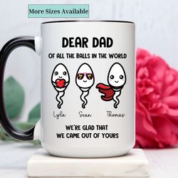 personalized dad mug kid name,funny dad coffee cup,funny gift for dad,father gifts,father day gift, dad christmas gift,d