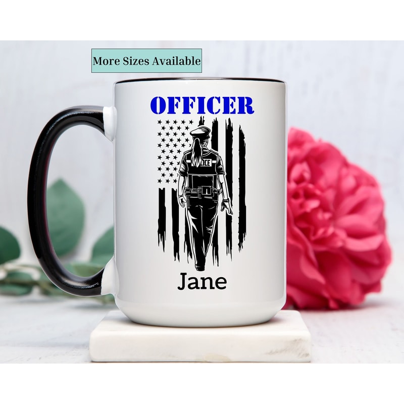 Personalized female police officer mug, Custom Police officer coffee mug,police graduation gift,Policeman Gift,gift for her.jpg