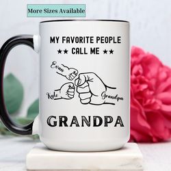personalized grandpa mug,custom grandpa first bump cup,gift for grandpa,grandpa gifts with kid name,fathers day gift,gra