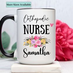 personalized orthopedic nurse mug,custom orthopedic nurse coffee cup,nurse gifts, gifts for nurse,nurse graduation gift,