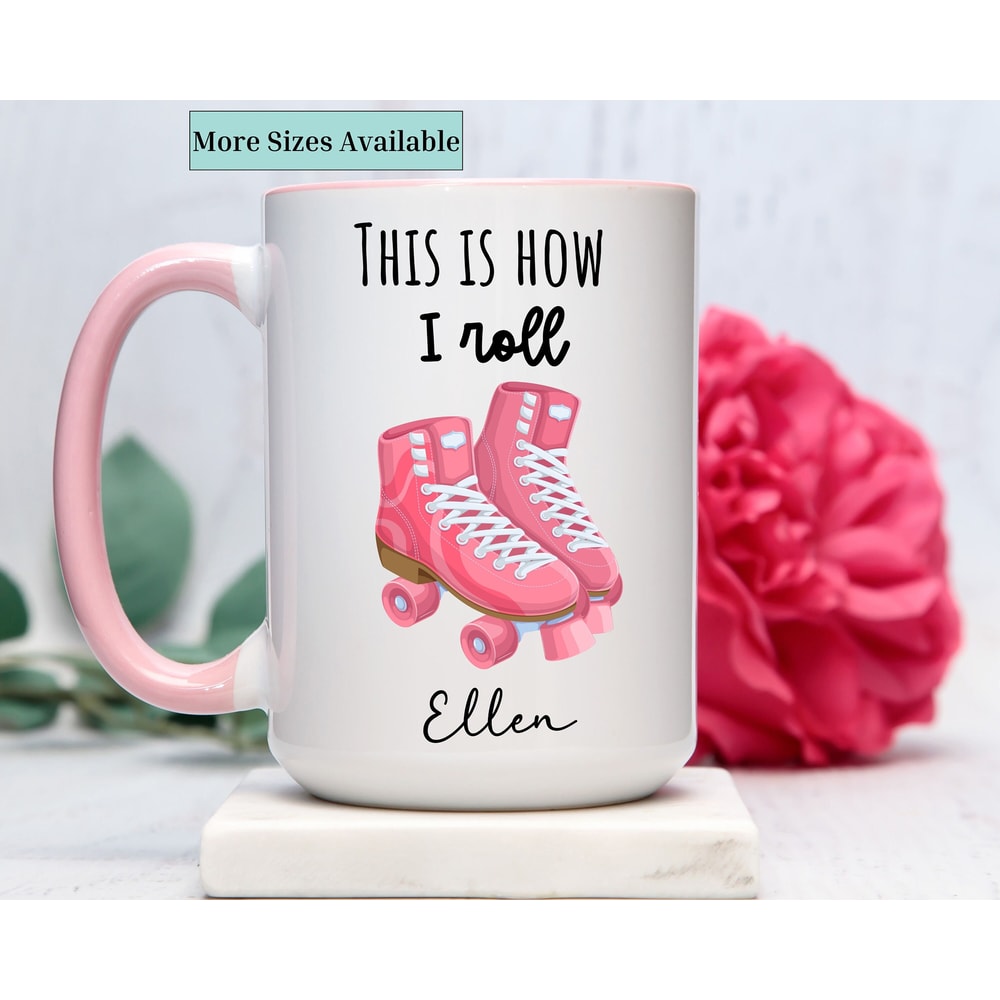 Personalized roller skate mug,customized roller derby coffee cup,roller derby gifts,roller lover gift,Skate lover gift,holiday gift.jpg
