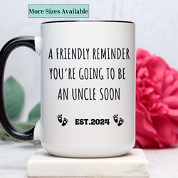personalized uncle mug,pregnancy annoucement gift,funny uncle mug gift,promoted to uncle,uncle coffee mug,custom new unc