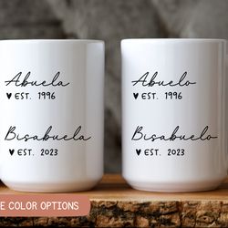 bisabuela bisabuelo mug, bisabuelos pregnancy announcement, new bisabuela gift, new bisabuelo gift, great grandparents