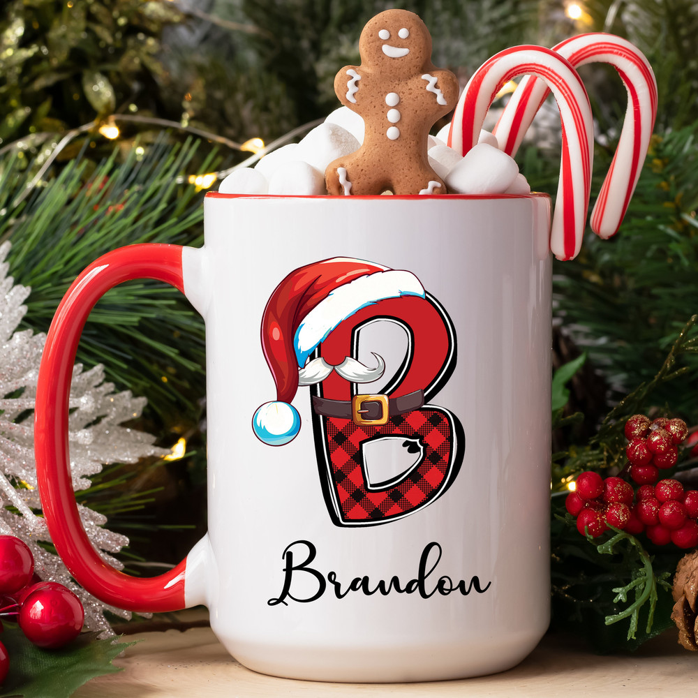 Christmas Initial Mug Personalize, Custom Christmas Cup With Name, Monogram Christmas Mug, Personalized Christmas Cup, Initial Christmas Mug.jpg
