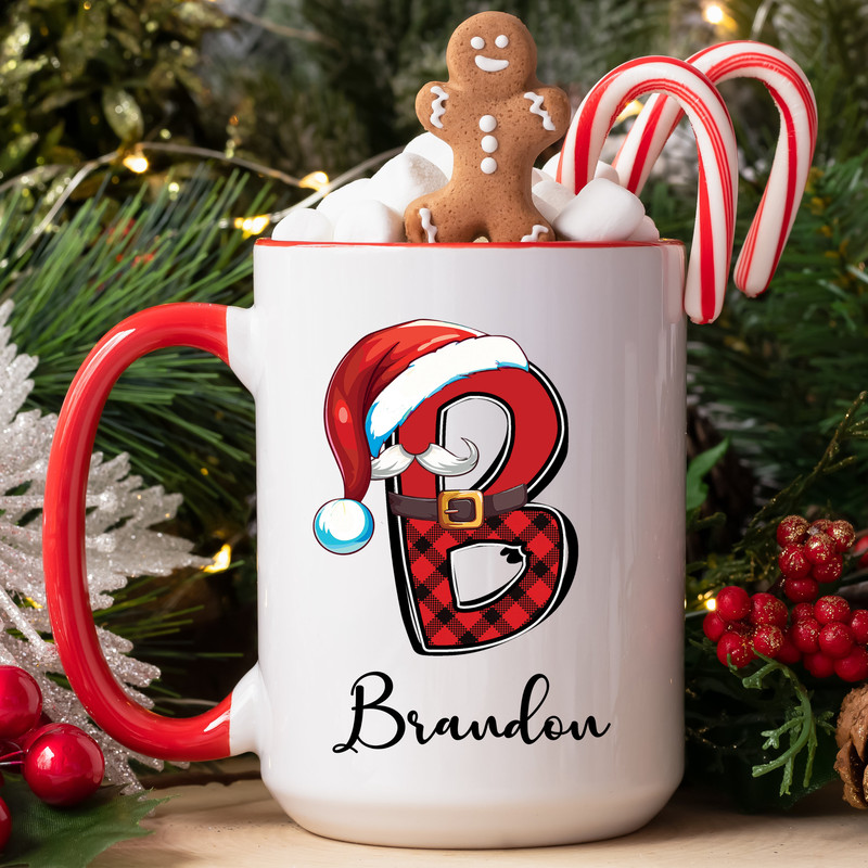 Christmas Initial Mug Personalize, Custom Christmas Cup With Name, Monogram Christmas Mug, Personalized Christmas Cup, Initial Christmas Mug.jpg