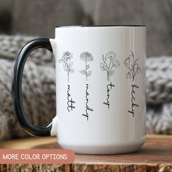 custom birth month birth flower mug, plant mom mug,mothers day gift, custom mom mug, mothers day mug, plant lover gift,