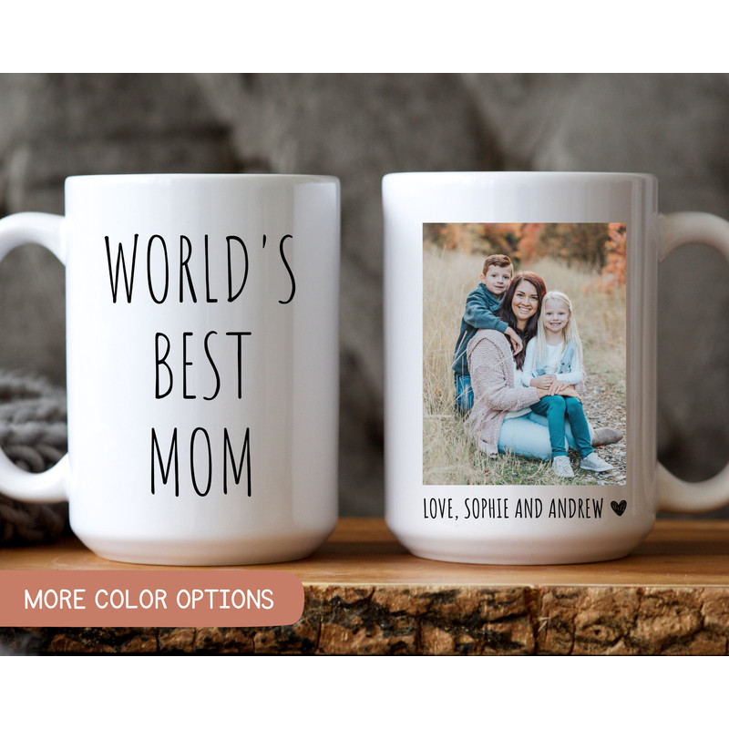 Custom Photo Mug Mom, Mother's Day Gift, Best Mom Ever Mug, Gift from Kids, Personalized Mom Birthday Gift, Custom Mug for Mom.jpg