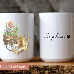 gardening art coffeetea mug, gift for garden enthusiast, garden mug, gardening gift, plant mug garden gift, gardening gi