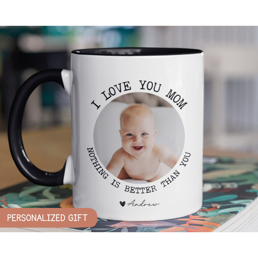 Mom Gift From Son, First Mother's Day Gift, New Mom Gift, Custom 1st Mothers Day Mug, Custom Photo Mug with kid's name and photo.jpg