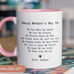 mothers day gift from daughter, mothers day gift idea, poem mom coffee mug, gift for mom, personalized mothers day gifts