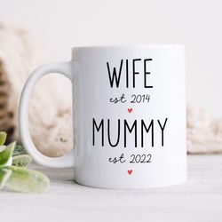 mummy established mug, personalised gift, new mummy gift, wife gift