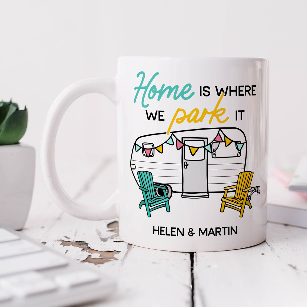 Personalised Caravan Mug - Home Is Where We Park it, Funny Birthday Gift, For Him, For Her, Caravan Gift, Caravan Enthusiast,.jpg