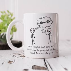 personalised gym mug   funny  gift, birthday gift, christmas gift, stocking filler