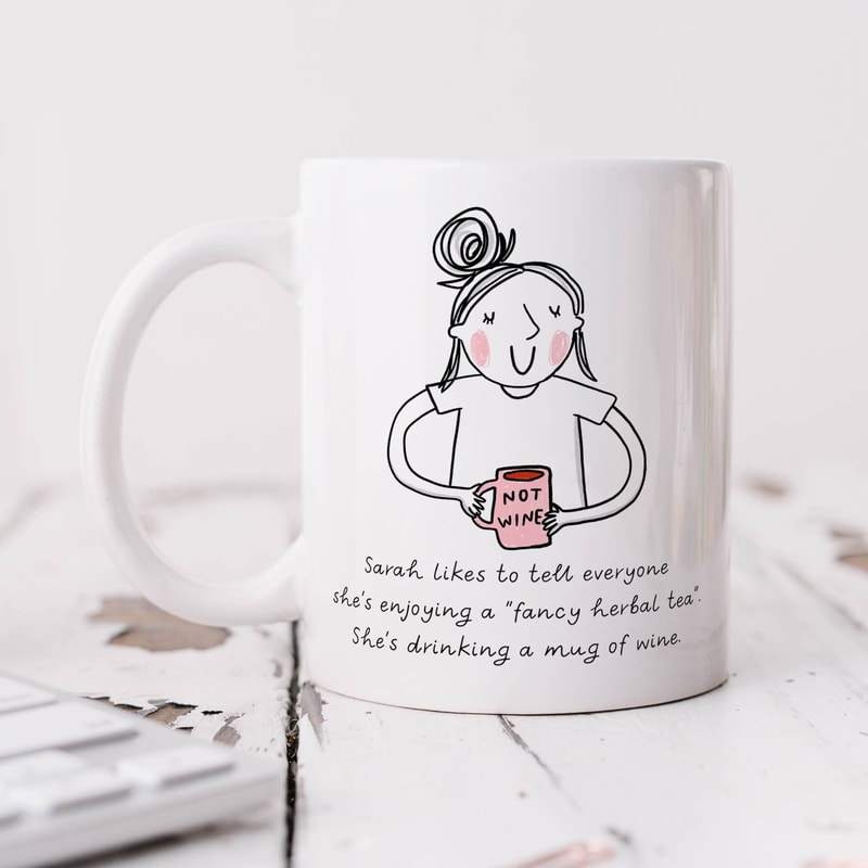 Personalised Mug, Funny Wine Joke, Mug Of Wine - Any Name - Birthday Gift, For Best Friend, Colleague, Funny Office Gift.jpg