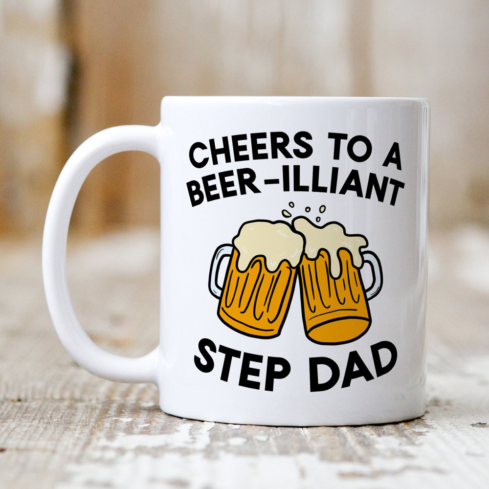 Personalised Step Dad Mug - Funny Mug, Cheers Step Dad, Birthday Gift, Christmas Gift, Thank You Gift, Best Step Dad.jpg